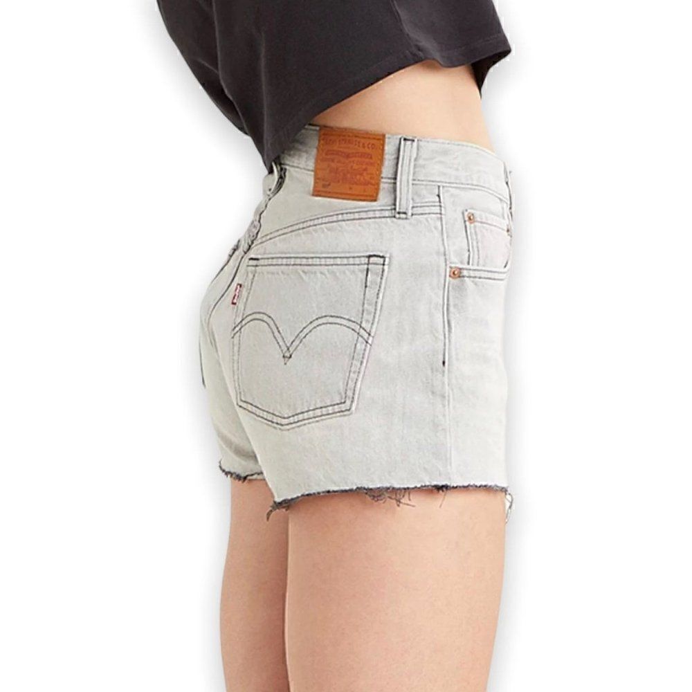 Levi’s Light Gray 501 Cut Off Shorts